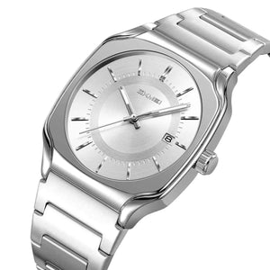 SKMEI 9380 Elegant Stainless Steel Watch - Silver/Silver