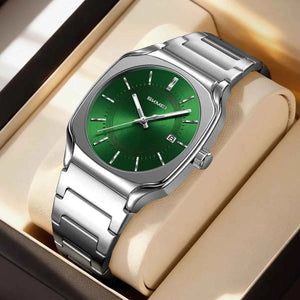 SKMEI 9380 Elegant Stainless Steel Watch - Silver/Green