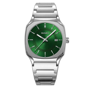 SKMEI 9380 Elegant Stainless Steel Watch - Silver/Green