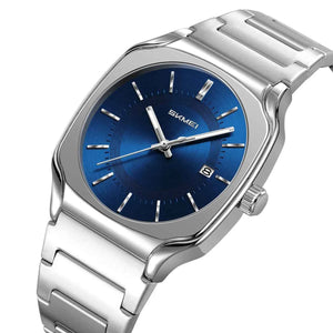 SKMEI 9380 Elegant Stainless Steel Watch - Silver/Blue