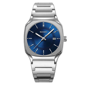 SKMEI 9380 Elegant Stainless Steel Watch - Silver/Blue