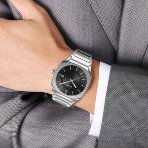 SKMEI 9380 Elegant Stainless Steel Watch - Silver/Black