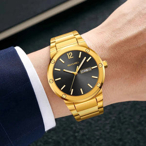 SKMEI 9400 Luxury Stainless Steel Watch - Gold/Black