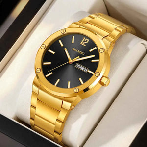 SKMEI 9400 Luxury Stainless Steel Watch - Gold/Black
