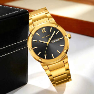 SKMEI 9400 Luxury Stainless Steel Watch - Gold/Black