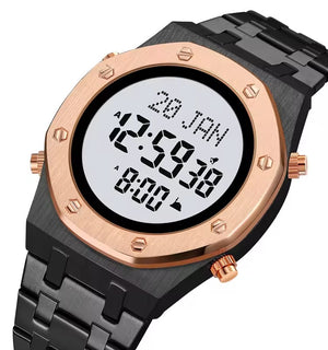 SKMEI - 2043 - Qibla Azan Time Reminder Prayer Watch - rosegold/white-black image 0