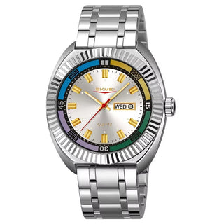 SKMEI - 9353 - Classic Stainless Steel Quartz Men Watch - Silver image 0