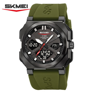 Skmei – 2418 – Bold Sports Edition Watch – Army Green image 1