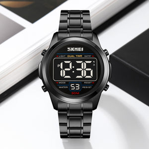 SKMEI - 2127 - Digital LED Waterproof Watch - Black/Black image 0