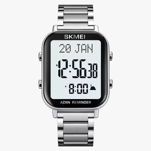 SKMEI - 2135 - Qibla Azan Time Reminder Prayer Watch - silver image 0