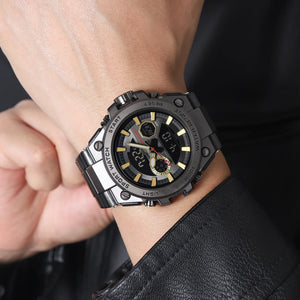 SKMEI - 2416 - Dual Display Sports Watch - black/gold image 2