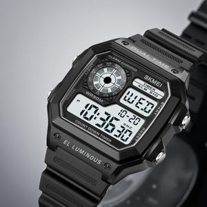 Skmei - 1998 - Digital Sports 50M Waterproof Watch - Black image 1