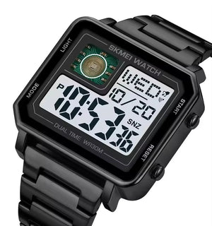 Skmei - 2033 - Bold Square Advanced Digital Functions Watch - black image 1