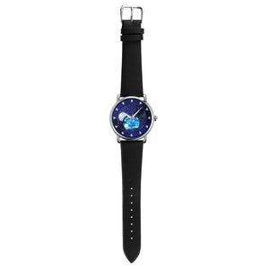 Skmei - 9283 - Classic Analog Galaxy Dial Watch - blue-leather image 1