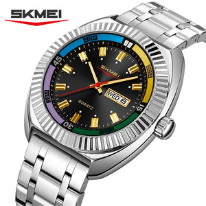 SKMEI - 9353 - Classic Stainless Steel Quartz Men Watch - Black image 0
