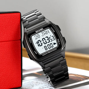 SKMEI - 2240 - Qibla Azan Time Reminder Prayer Watch - black image 0