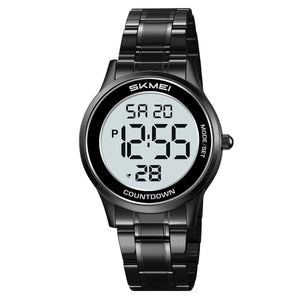 SKMEI 2425 Round Digital Countdown Watch - black/white image 1