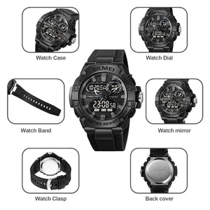 Skmei - 2221 - Tactical Force Dual Display Watch - Black image 6