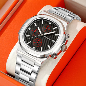 Skmei – 9374 – Chronograph Edition Watch – Silver/Black image 1