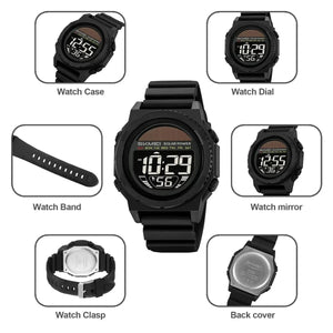 SKMEI - 2358 - High Quality Luxury Watch - Black/Black image 3