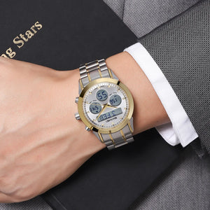 SKMEI - 2381 - Qibla Azan Time Reminder Prayer Watch - gold/silver image 5