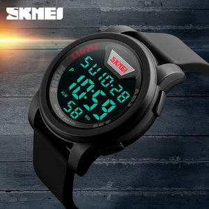 SKMEI - 1218 - Digital Alarm Waterproof Sports watch - black image 1