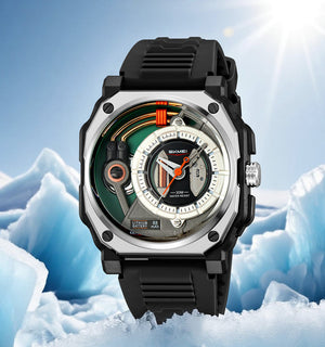 SKMEI - 2533 - Luxurious Creative Gentleman Business Boutique Dial Quartz Watch - silver/black image 3