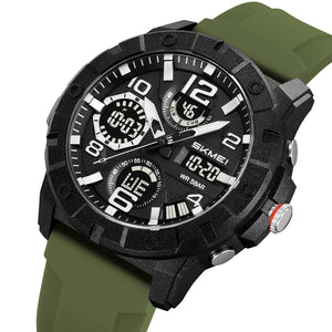 Skmei - 2487 - Urban Storm Dual Display Watch - Army Green image 0