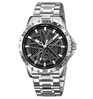 Skmei - 9337 - Digital Stainless Steel Watch - Silver/Black image 1