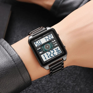 SKMEI 2136 Multi-Display Digital Chronograph Sports Watch - Black/white image 2