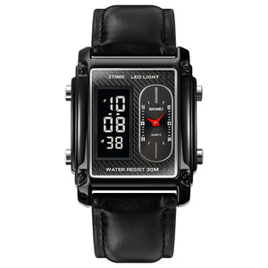 Skmei - 1868 (strap) - Digital LED Luminous Waterproof - Black-Leather image 0
