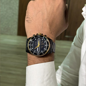 SKMEI - 1896 - Qibla Azan Time Reminder Prayer Watch - black/gold image 2