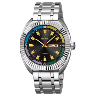 SKMEI - 9353 - Classic Stainless Steel Quartz Men Watch - Black image 3