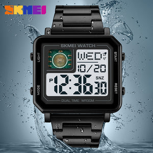 Skmei - 2033 - Bold Square Advanced Digital Functions Watch - black image 0