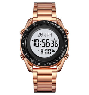 SKMEI - 2143 - Qibla Azan Time Reminder Prayer Watch - rose gold/white image 1