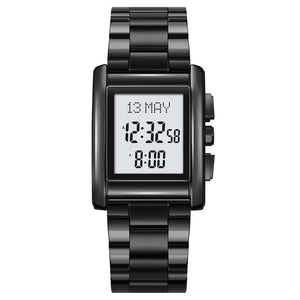 SKMEI 2092 - Qibla Azan Time Reminder Prayer Watch - black image 0