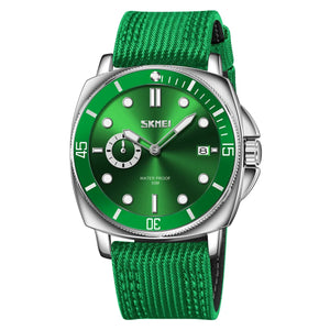 SKMEI 9328 Analog Quartz Nylon Strap Casual Watch - green image 0
