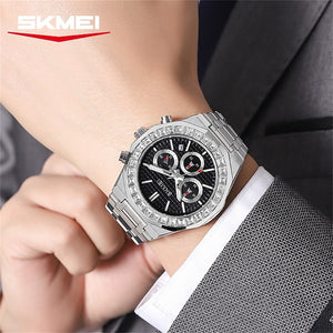 SKMEI - 2380 - High Quality Luxury Watch - Silver/Black image 3