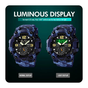 Skmei - 1637 - Warrior Dual Display Watch - Blue Camo image 6