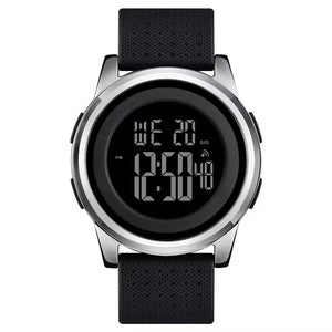 SKMEI - 1502 - Digital Thin Dial Waterproof Wrist Watch - silver image 0