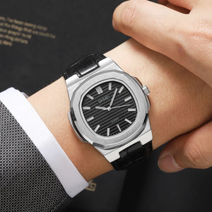 SKMEI - 2512 - Classic Luxury Leather Watch - silver/silver image 2