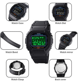 SKMEI - 1629 - Bluetooth Step Count High Quality Sports Watch Pedometer - Black image 6