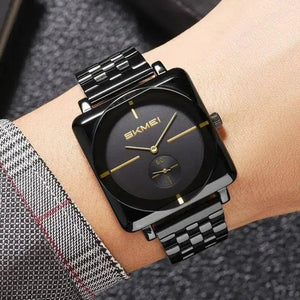 Skmei - 2413 - Minimal Elegant Square Design - Black/Black image 3
