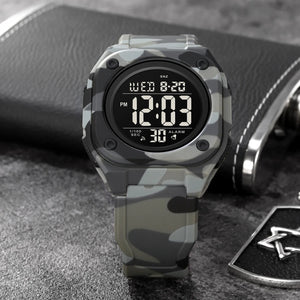 Skmei - 2160 - Smart Digital Functions Watch - grey camo image 3