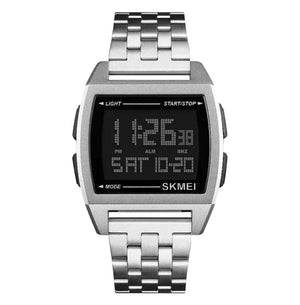 SKMEI - 1368 - Digital Electronic Male Clock Military Sports Watch - silver image 0