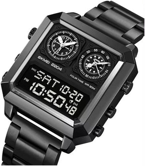 Skmei - 2204 - Digital Luminous 4 Time Square - Black image 1