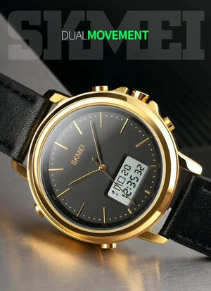 Skmei - 1652 (Strap) - Multifunctional Waterproof - Gold/White-Leather image 2