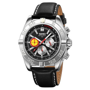 SKMEI - 9322 - Male Wristwatch Business Sport Chronograph - Silver/Black image 1