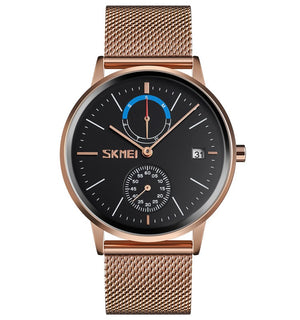 SKMEI - 9182 - Premium Minimalist Mesh Watch - rose gold image 0