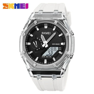 Skmei - 2100 - World Time 50m Waterproof - White/Black image 5